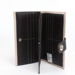 Портмоне женское Croco-ПР-971 с хлястиком натуральная кожа 4 отд, 17 карм, пудра металлик/коричн флотер (234/116) 237586 фото 3