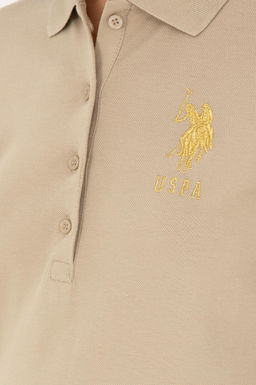 Женская базовая футболка светло-хаки - U.s. polo assn фото 7