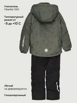 Костюм 7м0926 хаки/черный