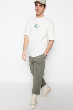 TRENDYOL MAN Siyah Oversize/Genis Kesim Bask?l? %100 Pamuklu T-Shirt TMNSS23TS00261 - Trendyolmilla фото 6