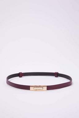 Siyah-Bordo 2li Paket Deri Gorunumlu Kemer TWOAW26KE00003 - Trendyolmilla фото 2