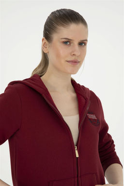 Женский бордово-красный свитшот Неожиданная скидка в корзине - U.s. polo assn фото 2