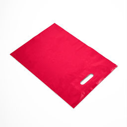 Цена за 50 шт. Пакет полиэтиленовый с вырубной ручкой, Розовый 30-40 См, 70 мкм