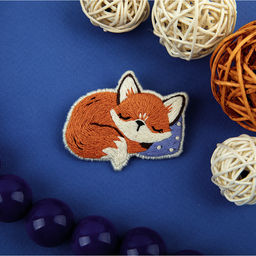 Набор для вышивания PANNA Живая картина JK-2344 Брошь. Спящий лис 5.5 х 4.5 см