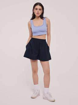 CONTE Свободные шорты из хлопка с карманами по бокам LS 2645 black