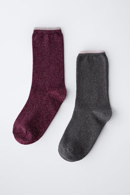 2-PACK OF LONG SHIMMER SOCKS - Zara фото 4