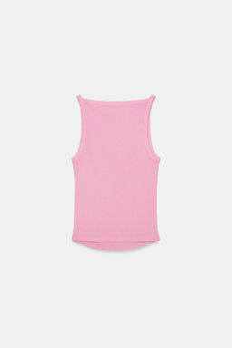 TOP HALTER RIB EFECTO LAVADO / Rosa - Zara фото 6