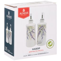 НАБОР ДЛЯ МАСЛА/УКСУСА ДУША ПРОВАНСА 2ПР. 6,5*6,5 СМ. ВЫСОТА=14,5 СМ. / 300 МЛ. - Agness фото 2