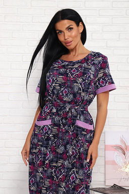 Платье с карманами (01008, фиолетовый) - Плиона фото 9