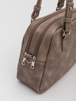 Серо-коричневая сумка классическая S.Lavia  фото 5