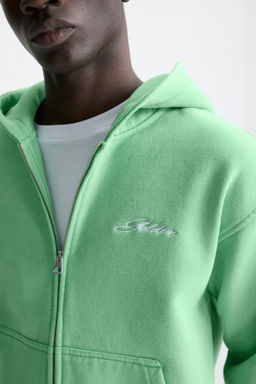 Chaqueta sudadera boxy con capucha Loose Fit - H&m фото 8