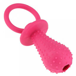 Игрушка для собаки Пустышка 14,5х5,2х5,2см, полипропилен, с шипами, цвета микс (салатовый, темно-розовый, синий), Пэт тойс (Pet toys) (Китай)  фото 2
