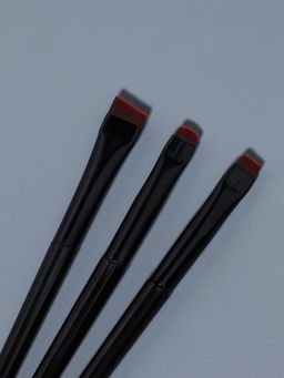 Цена за 2 шт. Набор кистей для макияжа SMOKY, 3 шт., чёрный