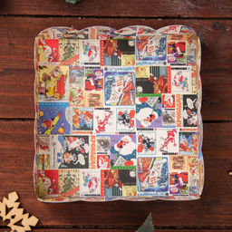 Цена за 5 шт. Коробка для печенья, кондитерская новогодняя упаковка «Новогодняя афиша», 12×12×3 см