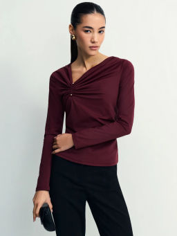 Лонгслив с декоративным узлом / Zarina