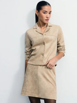 Юбка мини из искусственной замши / Zarina