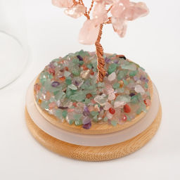 Фигурка «Денежное дерево в колбе с ручкой», розовый, 36 камней, 8.2×8.2×13 см