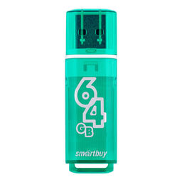 Флеш-накопитель 64Гб "Smartbuy Glossy series" Green (SB64GBGS-G)