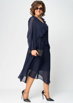 Платье EVA GRANT 7122В темно-синий