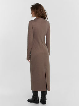 Платье женское коричневое кофейный меланж 5364-D 152668 - Mark formelle фото 3