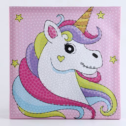 Аппликация помпошками Прекрасный единорог размер 30 30 см, клей 30 мл - Simaland фото 2
