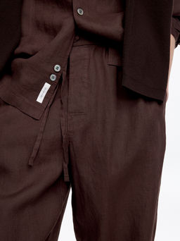 Pantalones de lino holgados - H&m фото 9