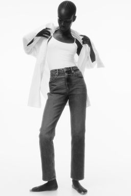 Slim Straight High Ankle Jeans - H&m фото 4