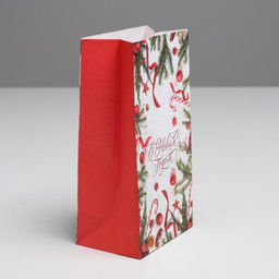 Цена за 10 шт. Пакет подарочный без ручек «С Новым годом!», 10×19×7 см