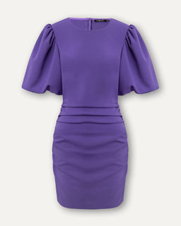 Фиолетовое платье с рукавами-фонариками - Incity фото 5