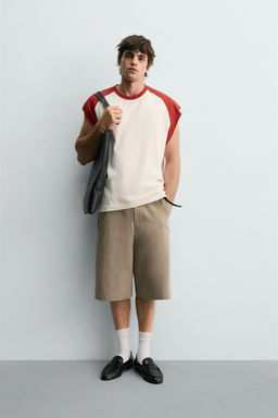 CAMISETA TANK COLOR BLOCK / Crudo