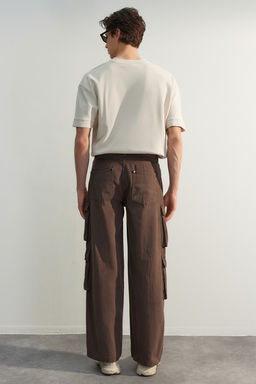 TRENDYOL MAN Limited Edition Kahverengi Premium Cepli Baggy Kargo Pantolon TMNSS23PL00036 - Trendyolmilla фото 12