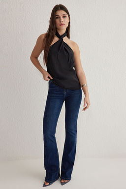 Trendyolmilla Haki Modal Halter Yaka Boyundan Dugumlu Dokuma Bluz TWOSS25BZ00247  фото 10