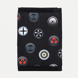 Кошелёк детский «Диски», для мальчика, на липучке, чёрный