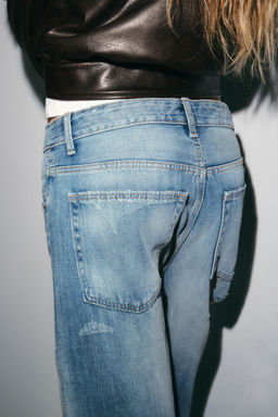 TRF RIPPED BAGGY FOLDED JEANS
