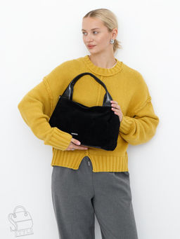 Сумка женская кожаная 92107MSS black Velina Fabbiano-Safenta