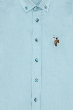 U. S. Polo Assn Мятная базовая рубашка с длинным рукавом для мальчика - U.s. polo assn фото 6