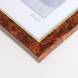 Фоторамка пластик "Офис 8" 15х21 см, карельская берёза (пластиковый экран)