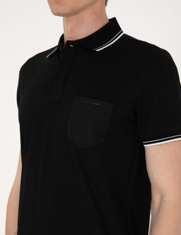 Siyah Ultralight Kuma_ Slim Fit Polo Yaka Ti__rt