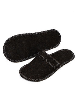 Тапочки для бани, шерсть 100%, серые, «Добропаровъ»