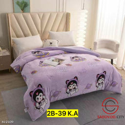 Плед, велсофт с принтом