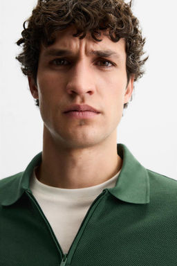 QUARTER-ZIP POLO SHIRT - Zara фото 28