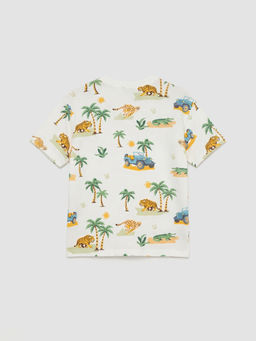 Bisiklet Yaka Bask?l? Erkek ?ocuk Ti??rt