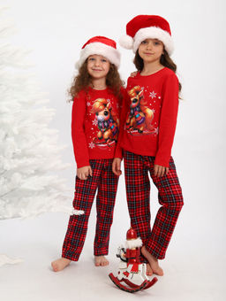 ПЖ064 Пижама "Лошадка" (красный)