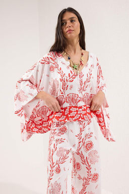 Etnik Desenli Dokuma Plaj Bluz-Pantolon Tak?m TBESS25AU00003 - Trendyolmilla фото 10