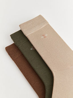 Desenli Erkek Bambu Soket ?orap 3l?