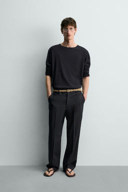 PANTAL?N STRAIGHT FIT 100% LANA LIMITED EDITION / Marino