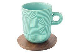 Набор кружек Радуга, мятная, морская волна, 0,35 л, 2 шт - Easy life фото 5