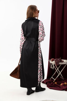 Платье NIKVA н718-5 чёрный+ромбы бургунди  фото 7