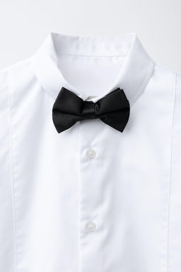 DETACHABLE SATIN BOW TIE SHIRT - Zara фото 4