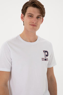 Erkek Bisiklet Yaka Beyaz Ti__rt Sepette S_rpriz _ndirim - U.s. polo assn фото 2